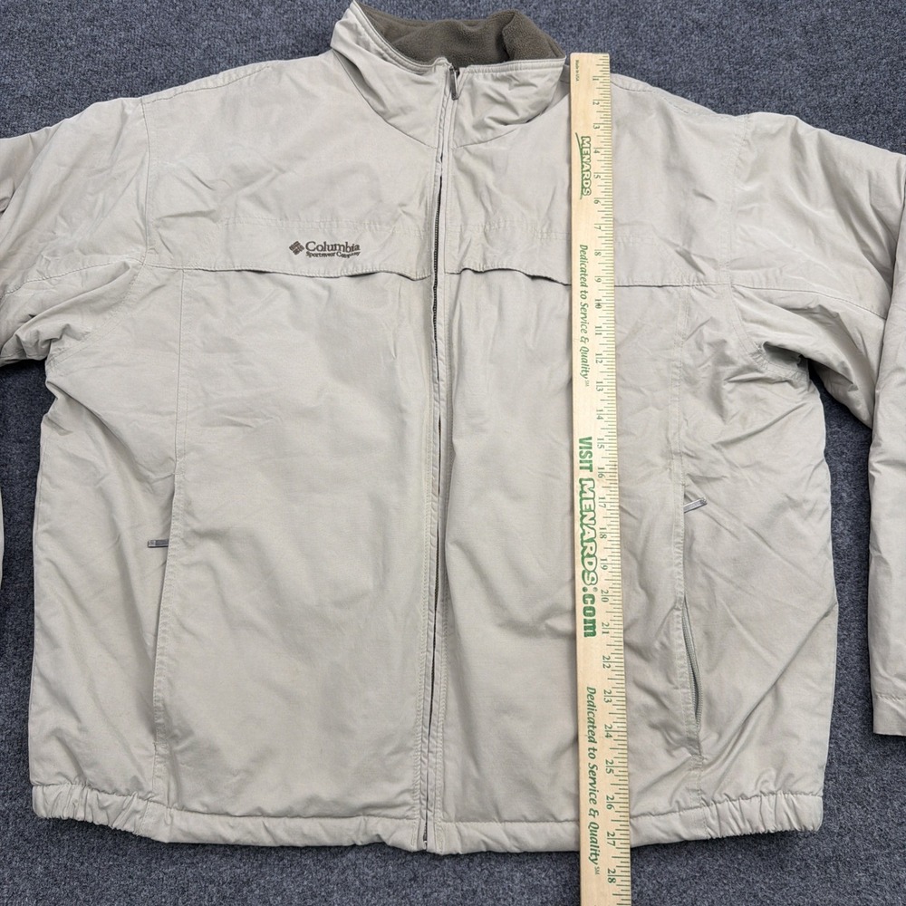Columbia Sportswear Jacket Mens XL Beige Tan Full Zip Warm Gorpcore Outdoor - Picture 4 of 9